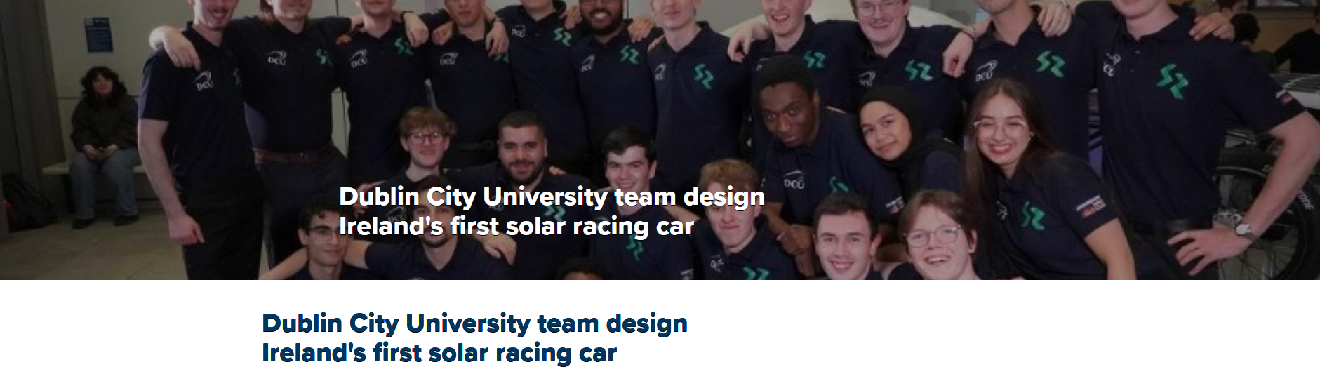 Dublin City University team design Ireland's first solar racing car